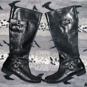 NINE WEST Vintage America Vasookie Leather Riding Boots — 8